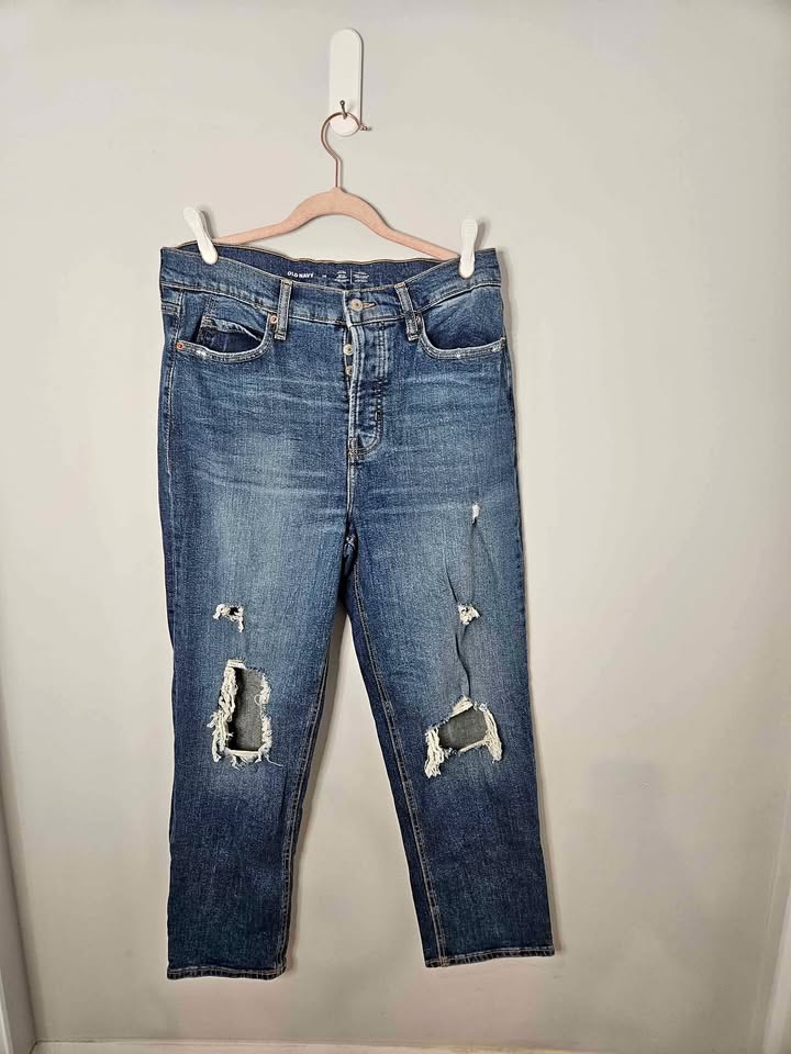 Extra high rise Sky high straight leg jeans