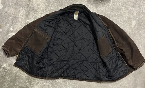 Brown Duck Canvas Work Jacket Quilted Lined Men’s Heavyweight Co - photo 4