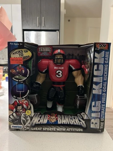 VTG 2006 Funrise Head Bangers Big Kick Football Figure 10" New