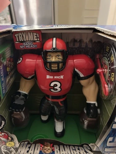 VTG 2006 Funrise Head Bangers Big Kick Football Figure 10" New - photo 5