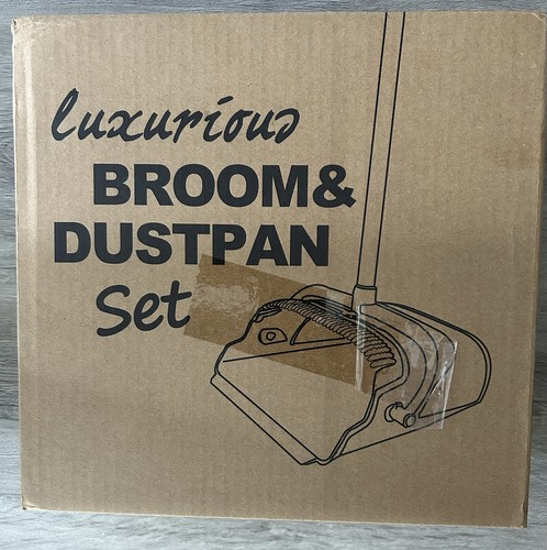 Broom and Dustpan Set - Self-Cleaning, Pet Hair