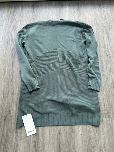 NWT Lululemon Sincerely Yours Wrap Sweater Tidewater Teal S Cash - photo 2