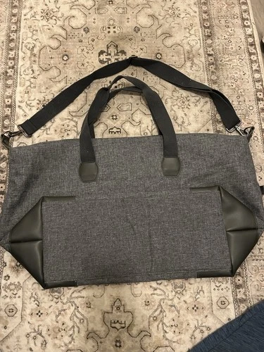 Buckle Weekender Bag Gray/black Unisex! New!! - photo 2