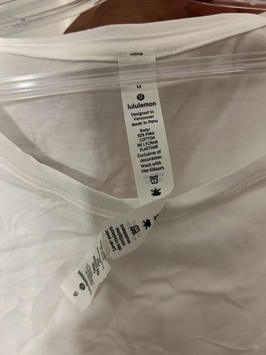Lululemon White Short Sleeve T-Shirt Women's Size 6 - photo 3
