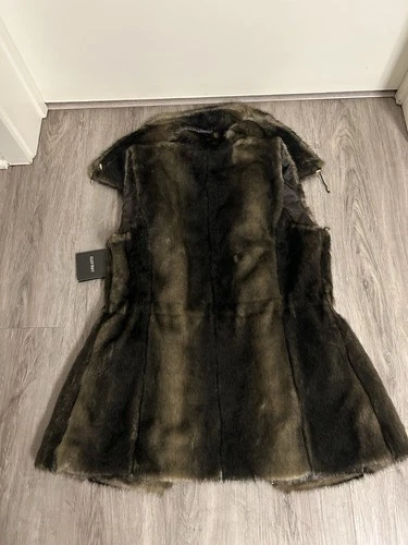 Ellen Tracy Faux Rabbit Fur Zip Anorak Vest - Size M (NWOT) - photo 3
