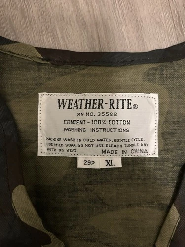 Weather Rite Camouflage Hunting Vest Cotton Outdoor XL - photo 3