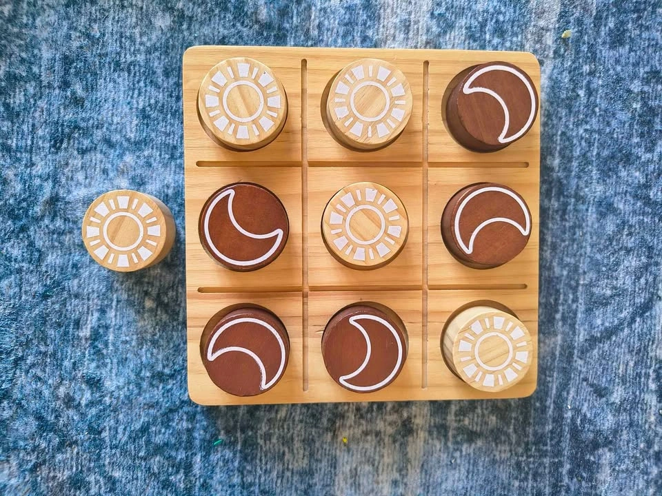 Coco village wooden tic tac toe set game - photo 2