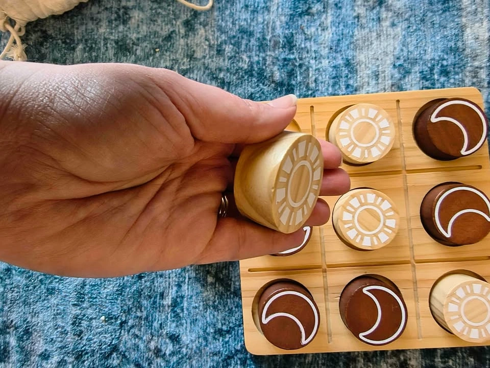 Coco village wooden tic tac toe set game - photo 3