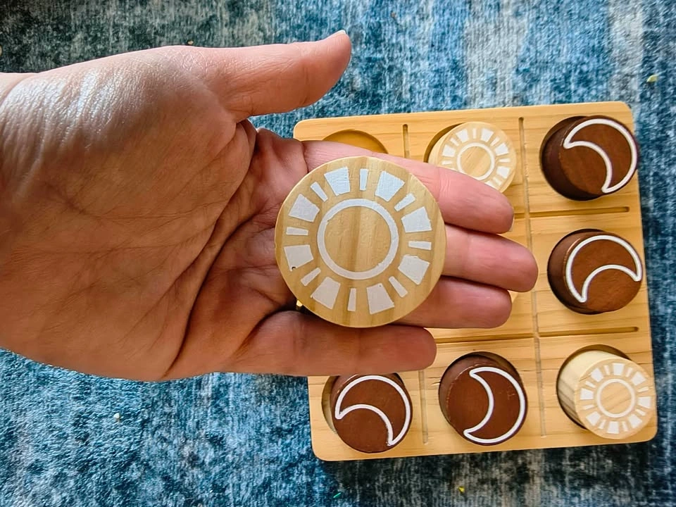 Coco village wooden tic tac toe set game - photo 4