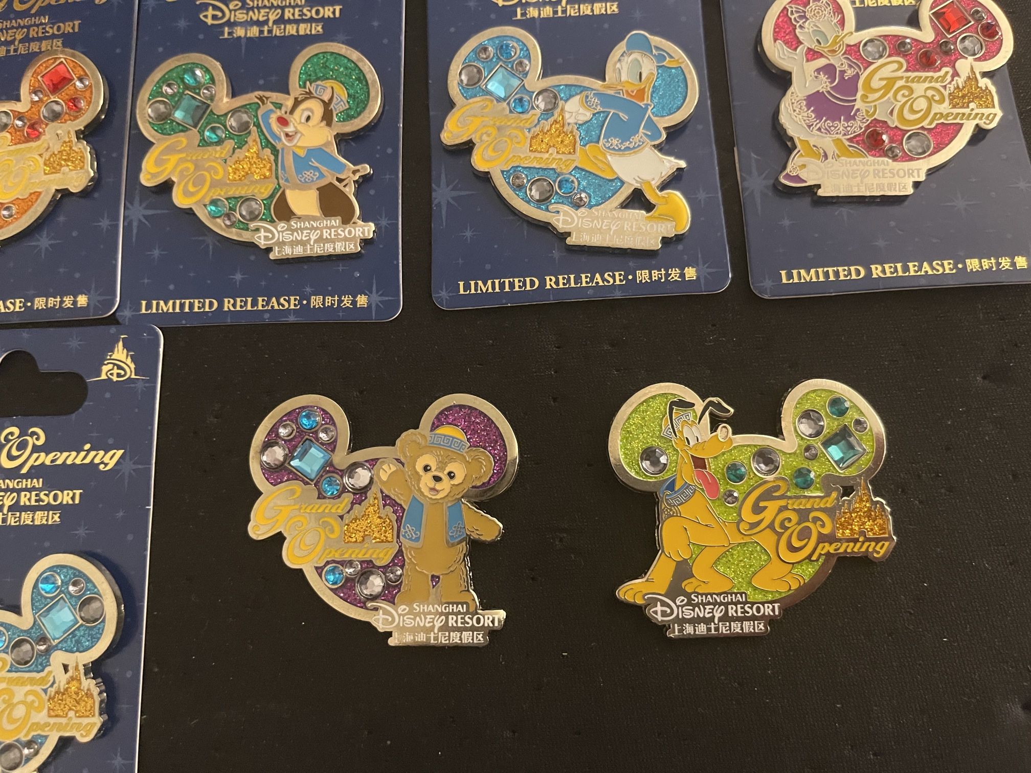 Shanghai Disneyland Grand Opening 9 Pin Set *Rare* - photo 4