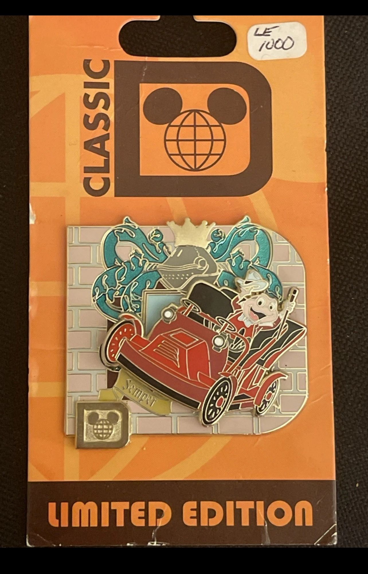DISNEY WDW MR. TOAD'S WILD RIDE PIN ON CARD LE 1000