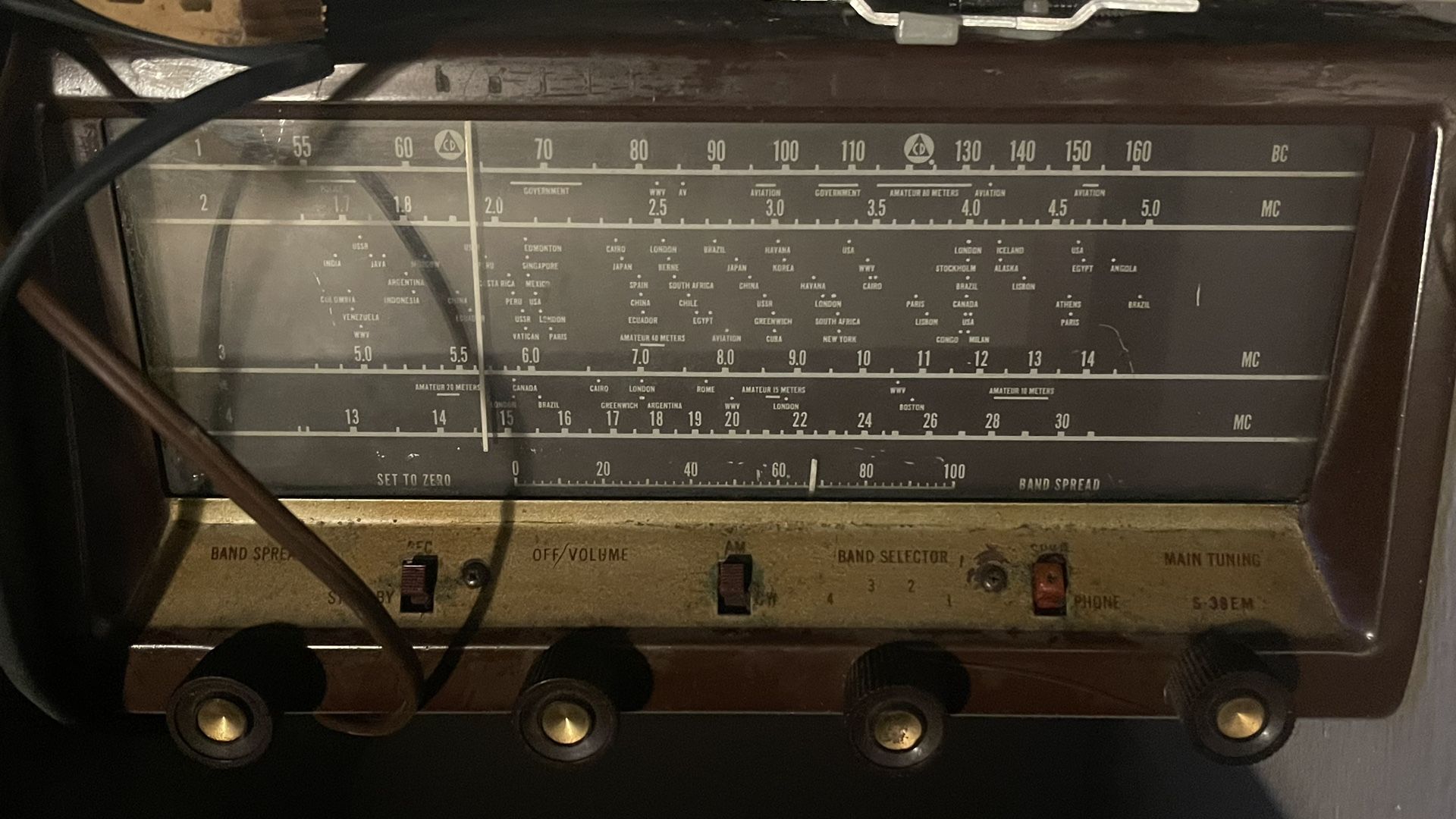Vintage Hallicrafters S-38 EM Shortwave Radio