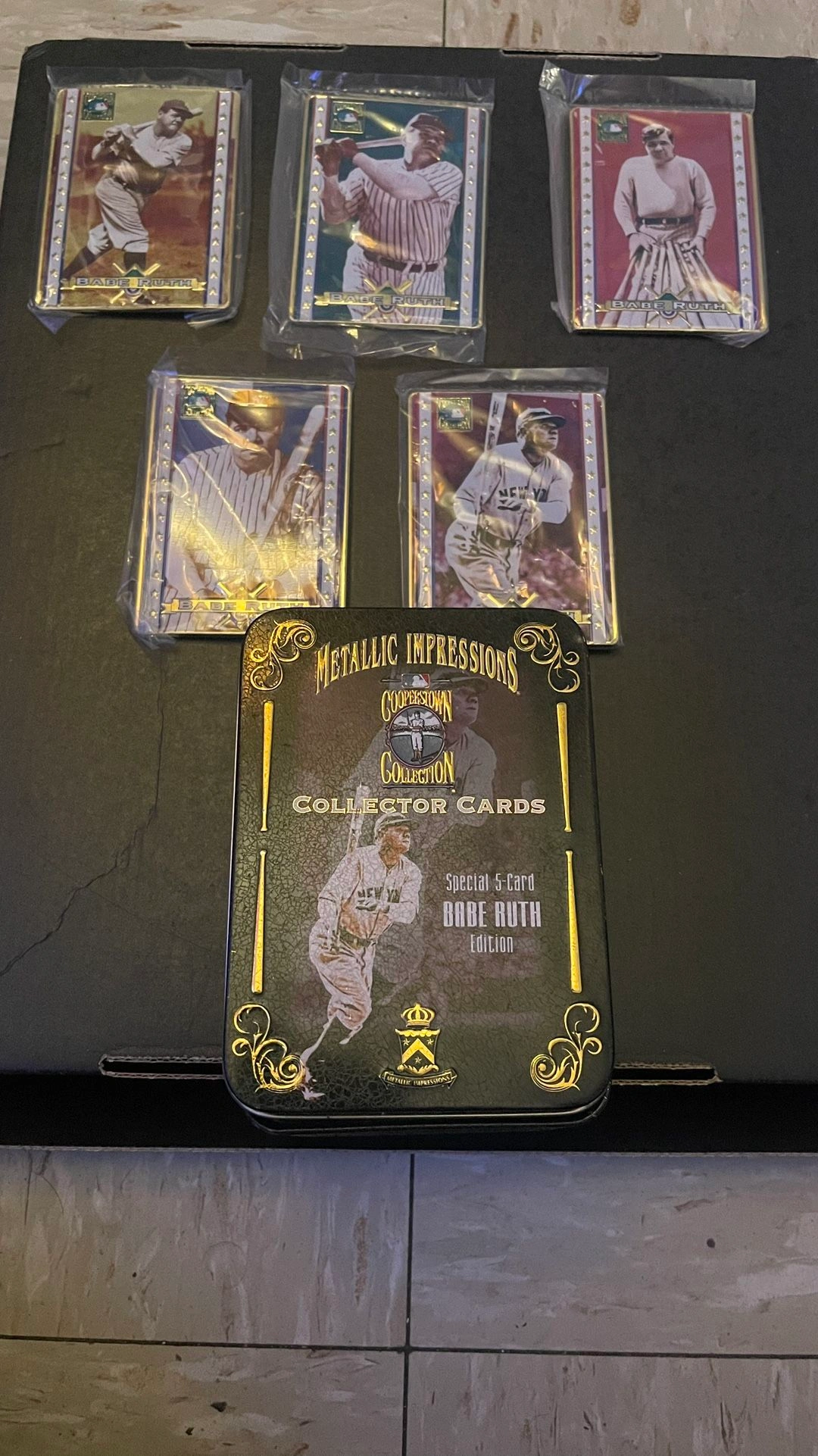 1994 Cooperstown Babe Ruth Metallic Impressions 5 Card Set | Karrot