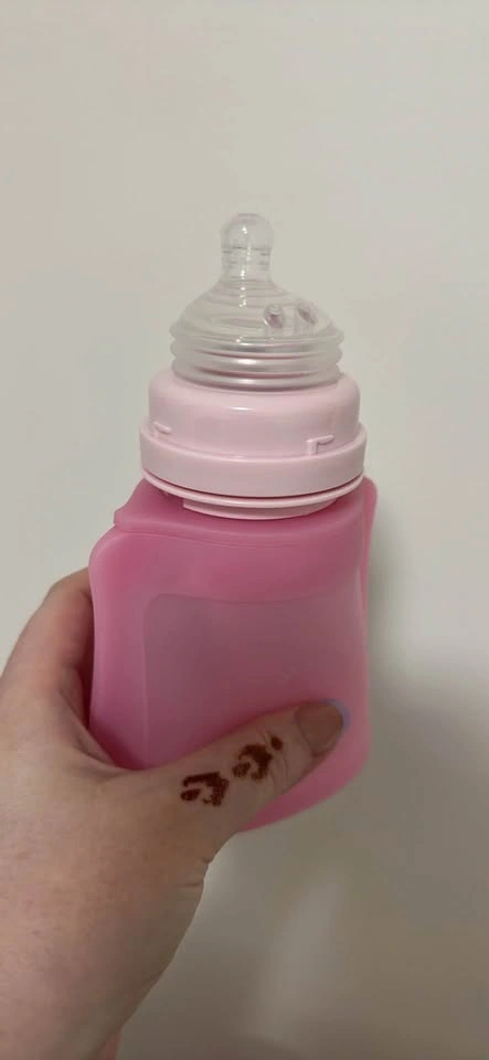Green Sprouts 5 oz Pink Silicone Baby Food Pocket - photo 4