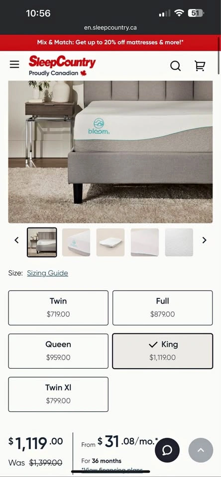 King Mattress & Adjustable Bed Frame - Moving Sale