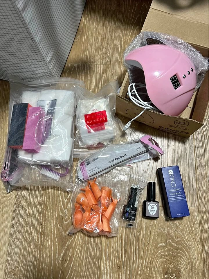 Nail Lamp and Supplies