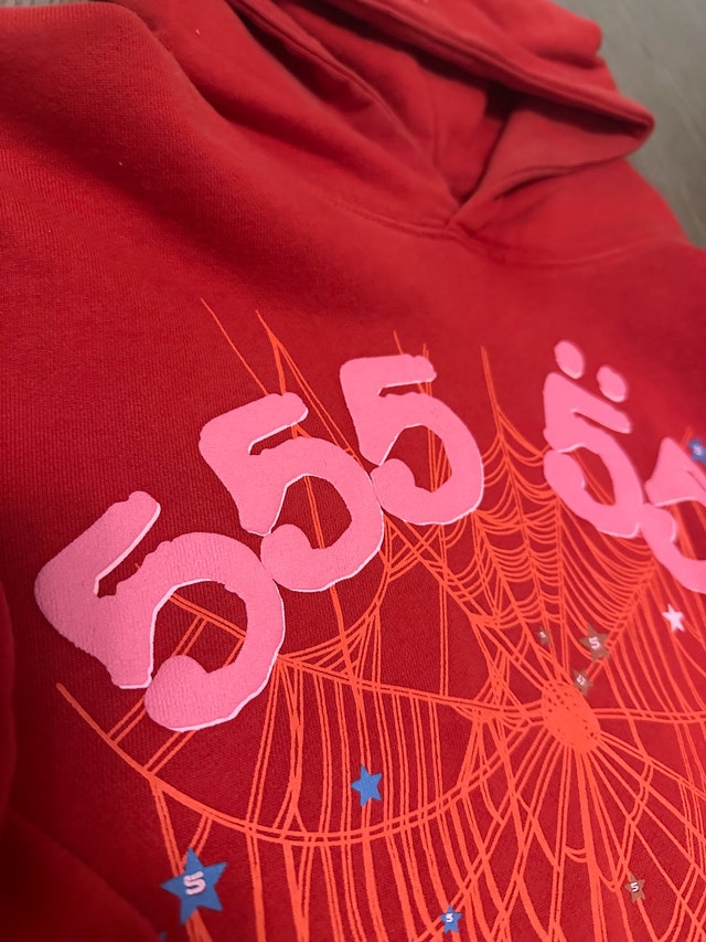 Red Sp5der “555” Hoode Clean Condition - photo 2