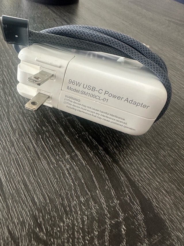 96W USB-C Power Adapter + Braided MagSafe 3 Cable
