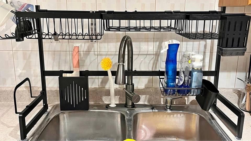 Over the sink dish rack