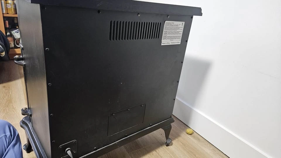 Free standing electric fireplace with double doors - photo 4