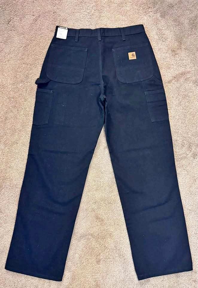 New Carhartt Men’s Washed Duck Dungaree Fit Pants Black