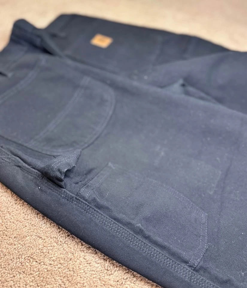 New Carhartt Men’s Washed Duck Dungaree Fit Pants Black - photo 4