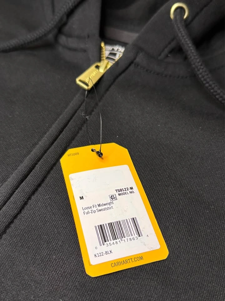 Carhartt Loose Fit Midweight Full-Zip Sweatshirt Black (Medium) - photo 3