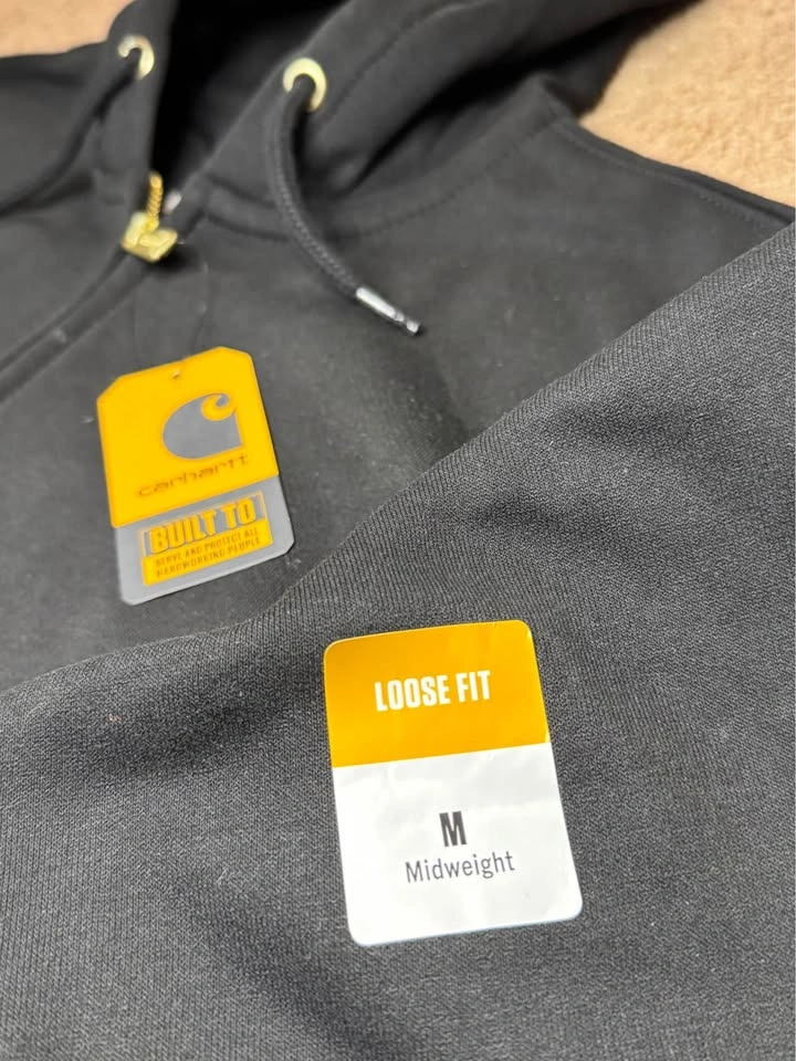 Carhartt Loose Fit Midweight Full-Zip Sweatshirt Black (Medium) - photo 4