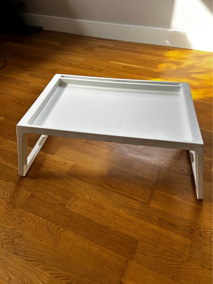 White Foldable Bed Tray - Ideal for Work or Breakfast On Bed - photo 2