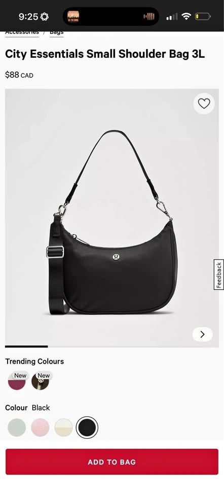 BRAND NEW* Lululemon City Essentials Shoulder Bag 3L