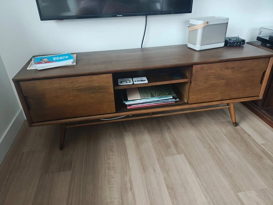 Mid Century Modern Solid Wood TV Stand - photo 3