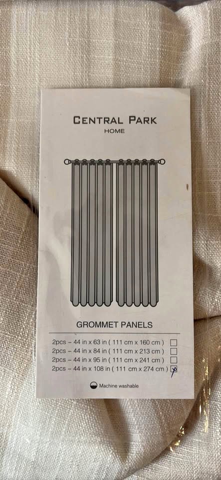 2 Long curtain panels
