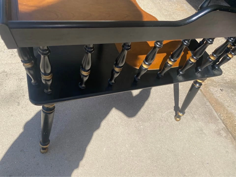 Vintage Ethan Allen Gossip Bench Telephone Table - photo 4