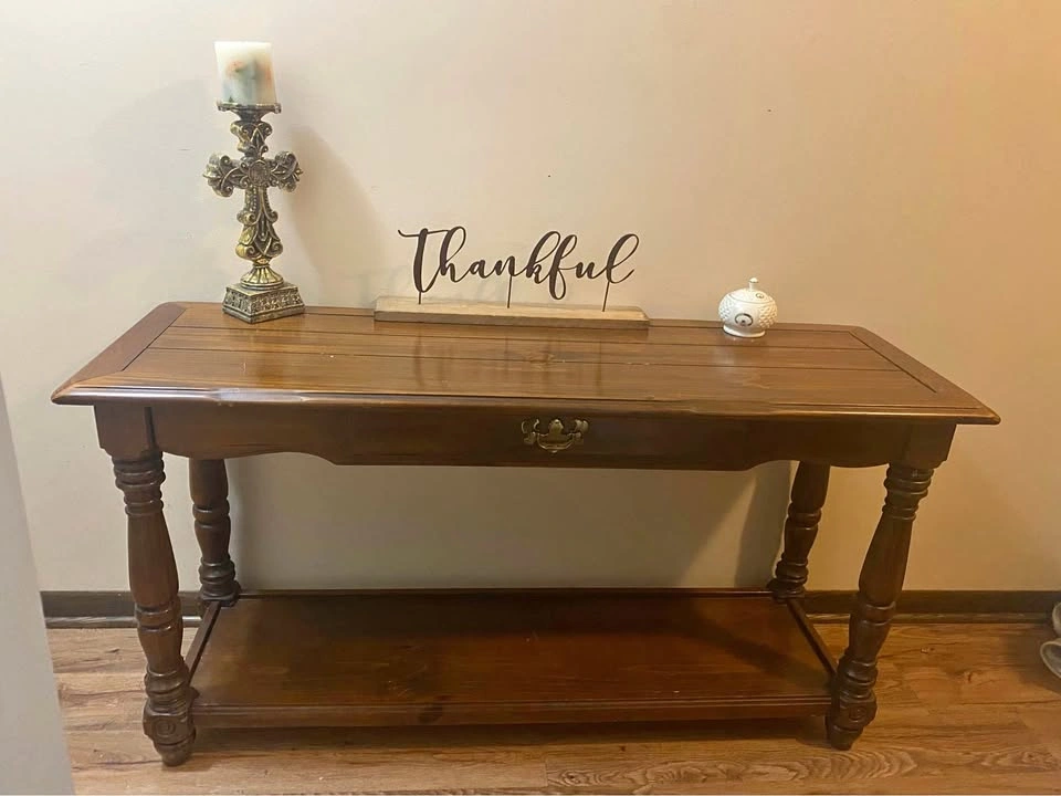Solid Wood Sofa/Console Table, TV Stand 51”w x 17”d x 27”h