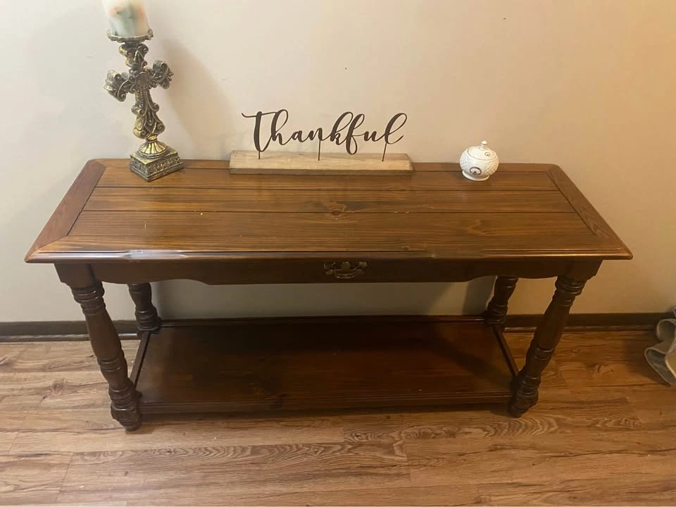 Solid Wood Sofa/Console Table, TV Stand 51”w x 17”d x 27”h - photo 2