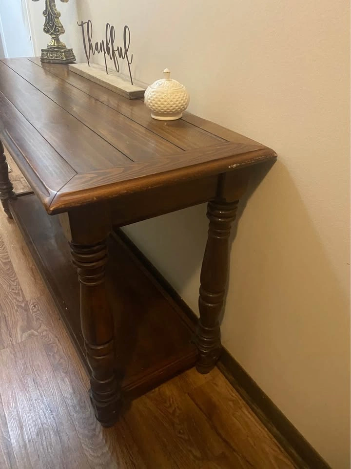 Solid Wood Sofa/Console Table, TV Stand 51”w x 17”d x 27”h - photo 3