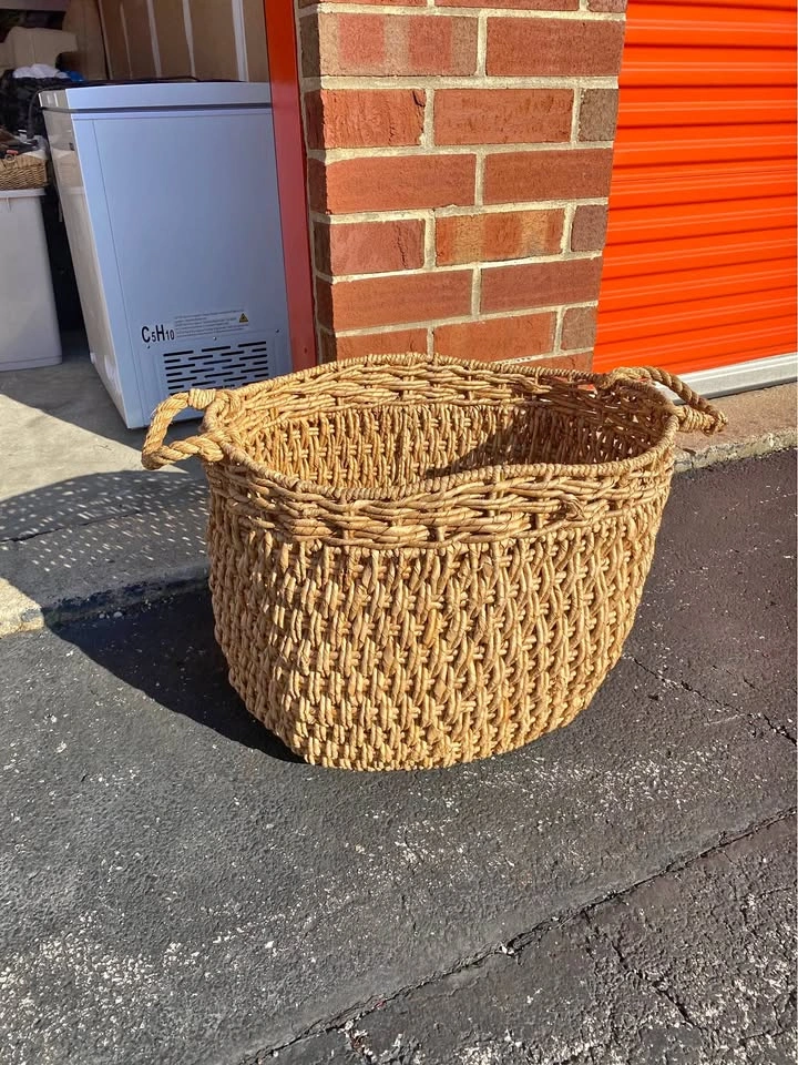 Wicker Rattan Storage Basket 24"w x 20"d x 19"h
