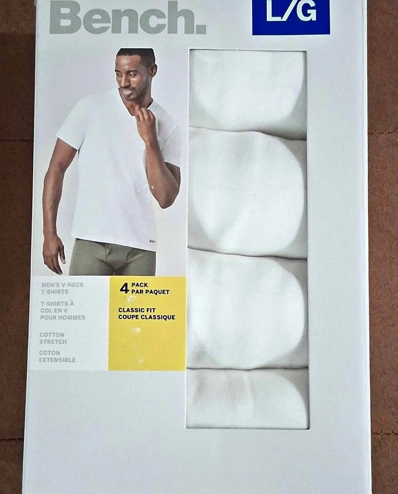 BENCH T-Shirts Size: L White/Black $5 Each