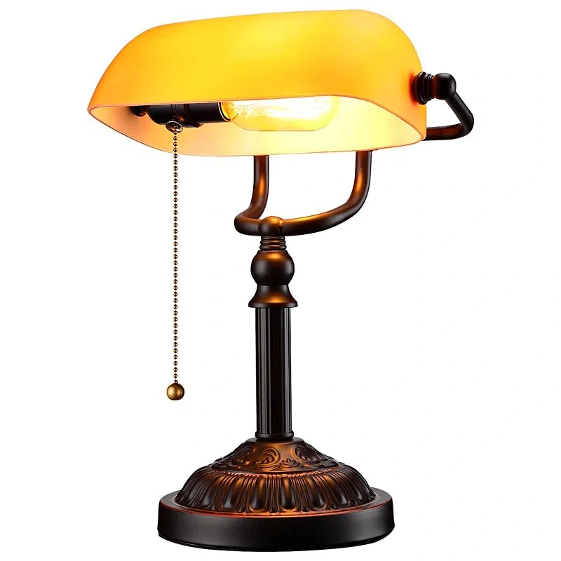 Livia Commercial Grade Traditional Antique Banker Lamp