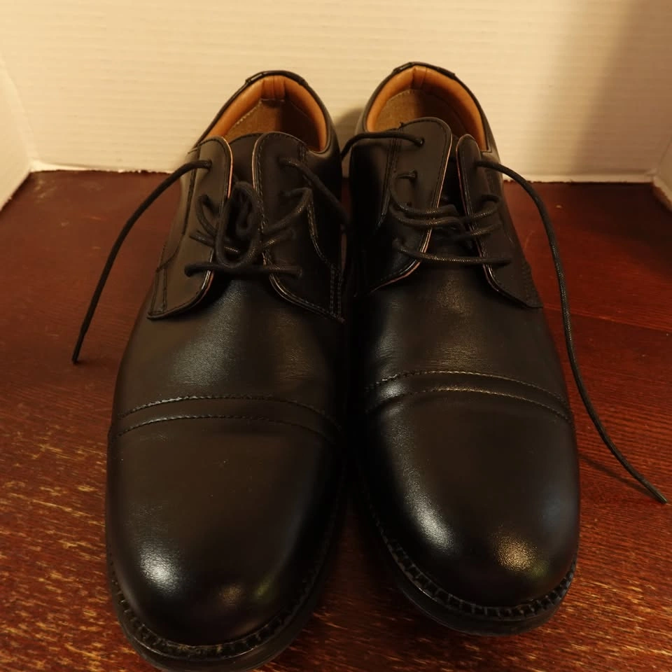 Men's Dress Shoes Black 10.5W George Never Worn - photo 2