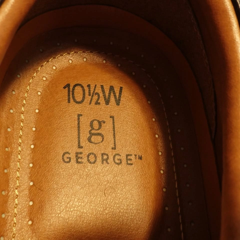 Men's Dress Shoes Black 10.5W George Never Worn - photo 4