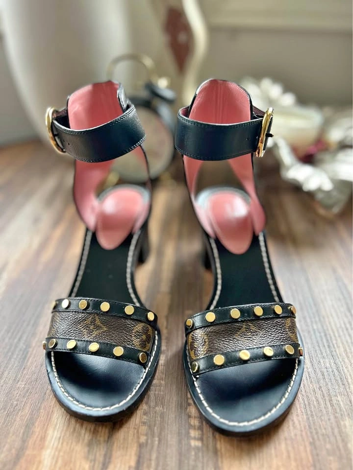 Louis Vuitton Monogram Studded Sandals