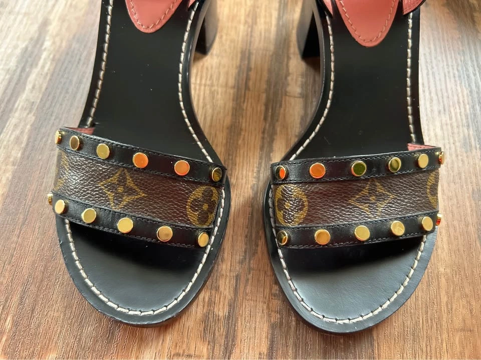 Louis Vuitton Monogram Studded Sandals - photo 3