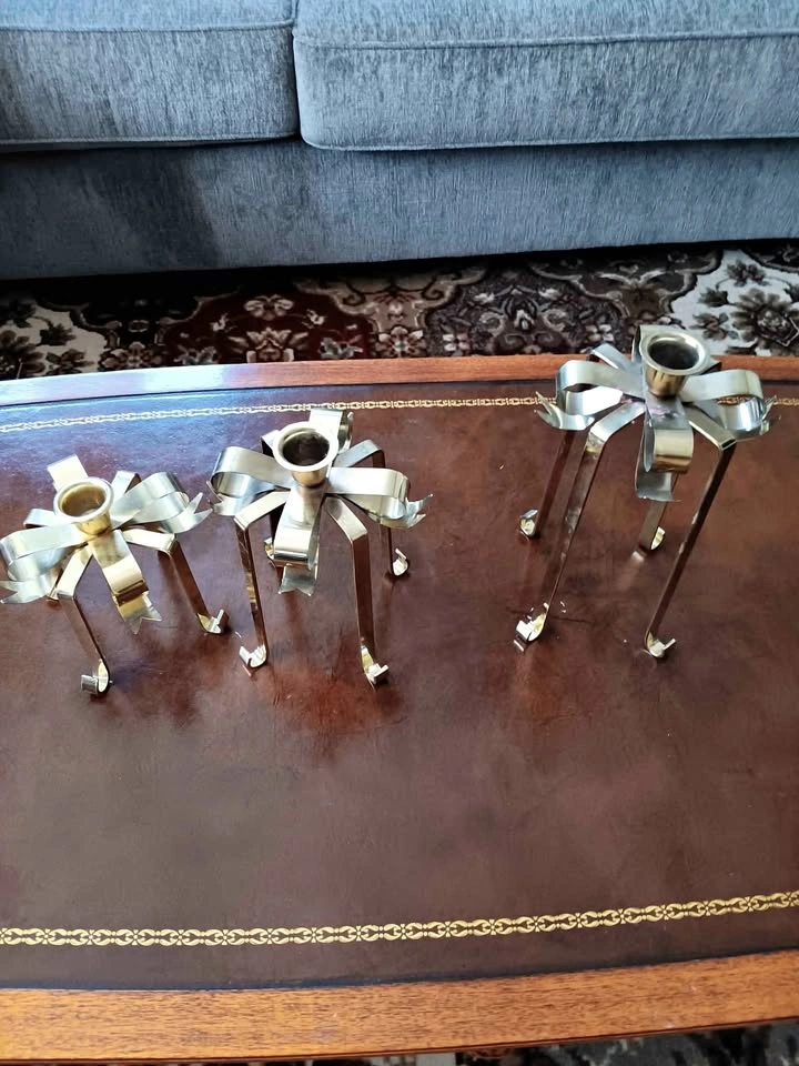 Gold Plated Candle Stands