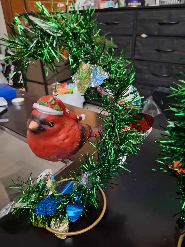 Christmas Decoration. Cardinal with Stand. - photo 2
