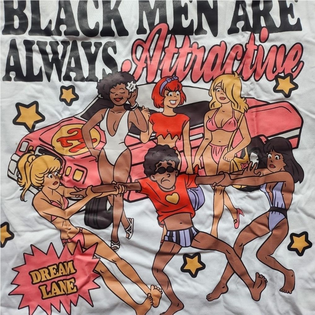 Black Men Are Always Attractive white tee - photo 4
