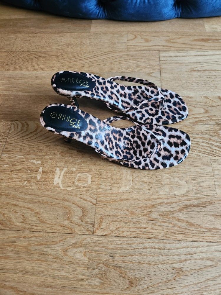 Leopard Print Kitten Heels.