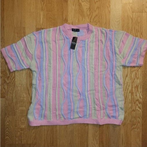 Oversized 3D Jacquard Knit T-Shirt - photo 2