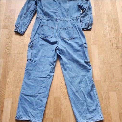 Denim Cargo Jumpsuit - photo 3