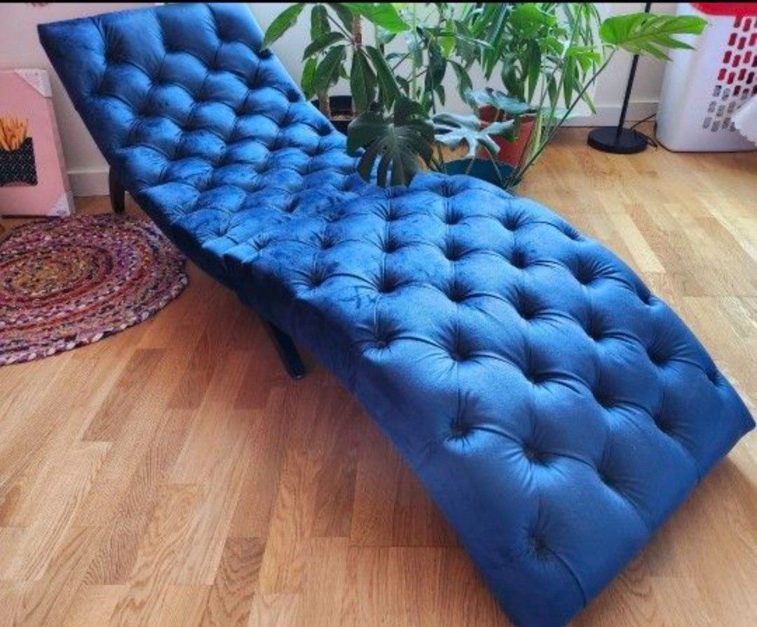 Velvet Curved Chaise Lounge - photo 3